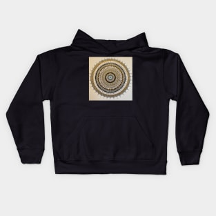 Blue and Gold Mandala Kids Hoodie